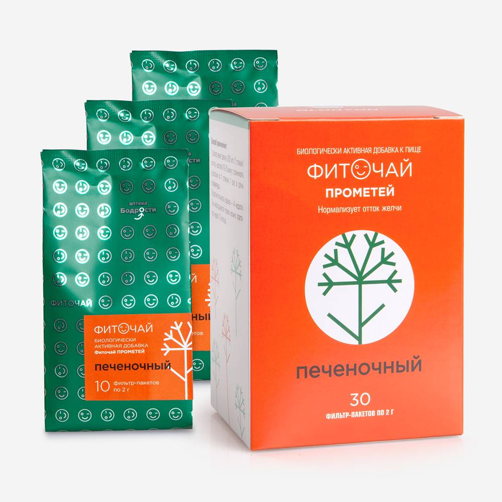 Печеночный фиточай Прометей — упаковка 30 фильтр-пакетов