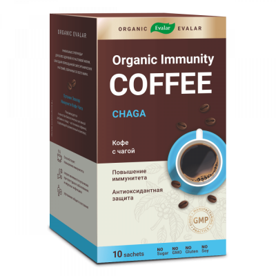 Растворимый кофе с чагой Organic Evalar immunity Эвалар