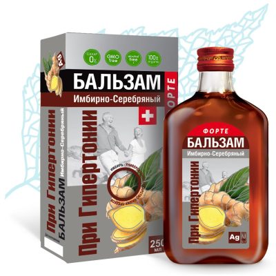 Бальзам Имбирно-серебряный при Гипертонии ФОРТЕ